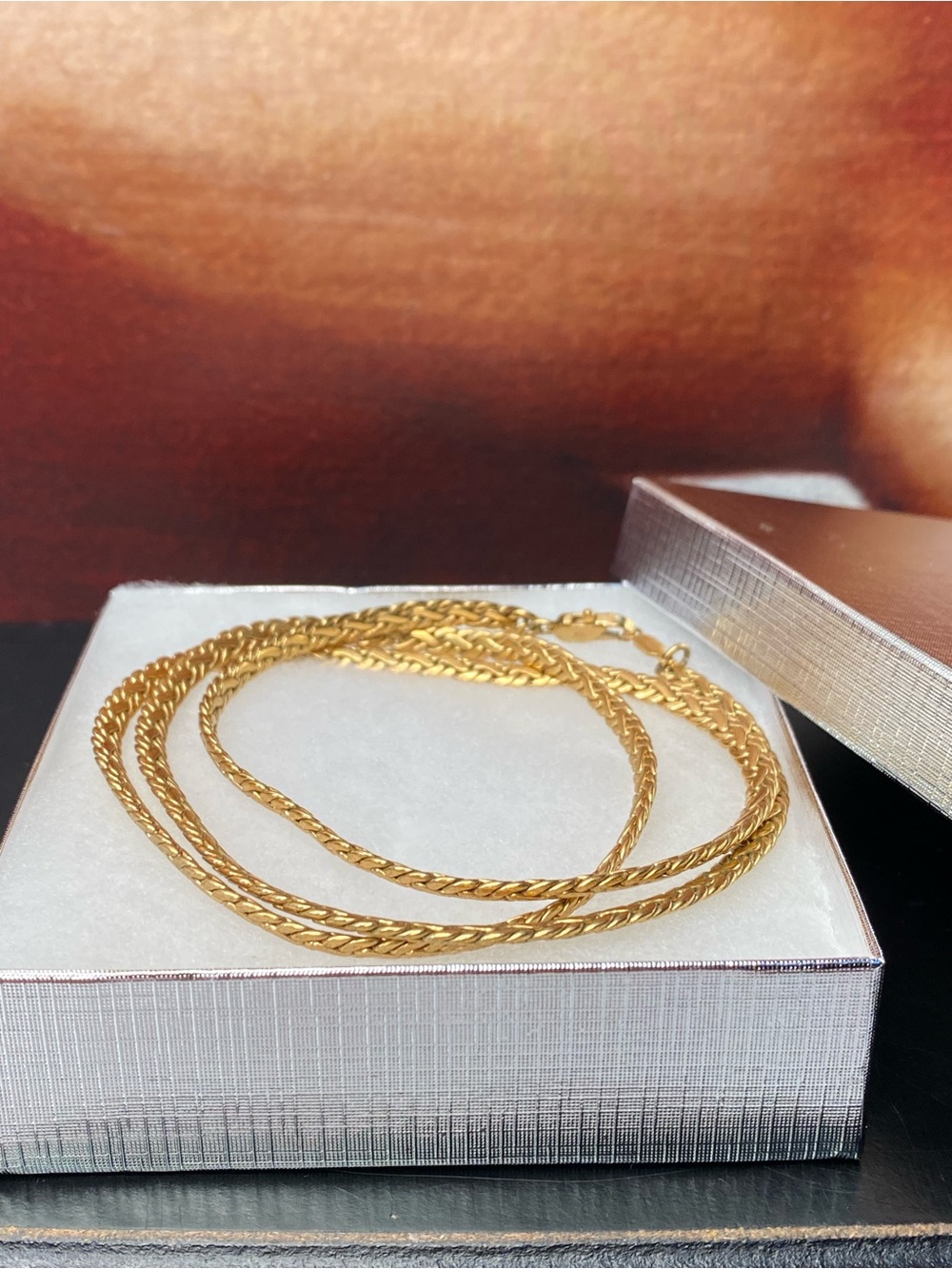 Elegant 24K Gold Plated Multi-Strand Braid Design Necklace 63cm(25”)
